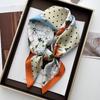 Luxury Design Print Square Scarf Women Soft Hairband Neckerchief Hijab Headband Foulard Bag Ribbons Gift 70*70cm Bandanas
