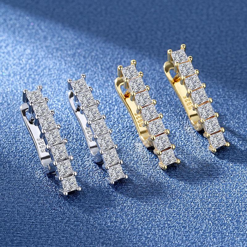 Серьги из серебра 925 пробы для женщин, круглые серьги с цирконами, сверкающие, для вечеринки, свадьбы, ювелирные изделия, аксессуары в подарок