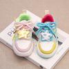 Детские теннисные туфли, универсальные кроссовки для девочек, модные повседневные кроссовки 2024 года для школьников, кроссовки с милыми звездами, нескользящие