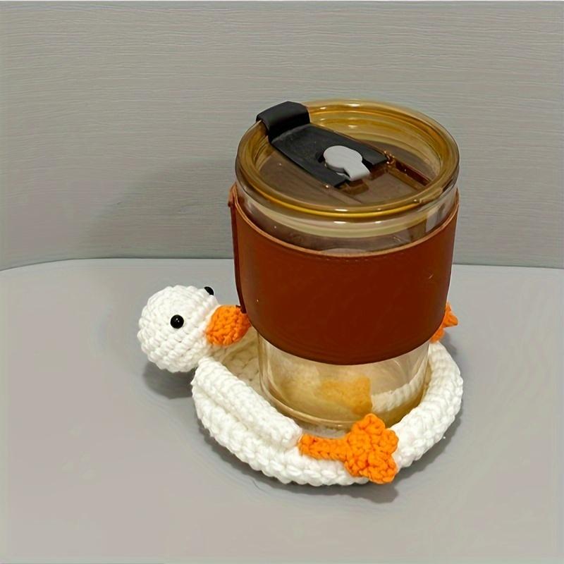 Chic Crochet Drink Coaster -  Handmade, Absorbent, Protects Tabletops From Coffee & Beverage Cups - Available In 4 Colors - Perfect for Home