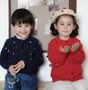 Spring and Autumn Children's Handmade Ball Wool Coat Jacket Pure Cotton Girls Knitted Cardigan