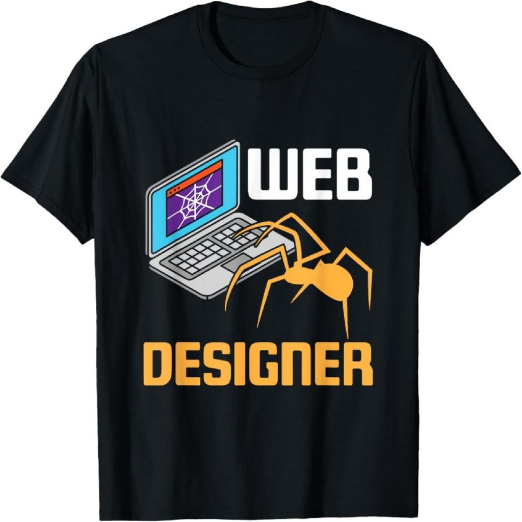 Funny Web Designer Website Design Developer Spider T-Shirt