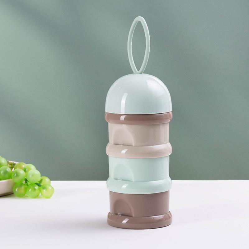 3/4Layer Portable Baby Food Storage Box Cartoon Milk Powder Dispenser for Toddlers, Snack Container for Infants, Kids Lunch Box