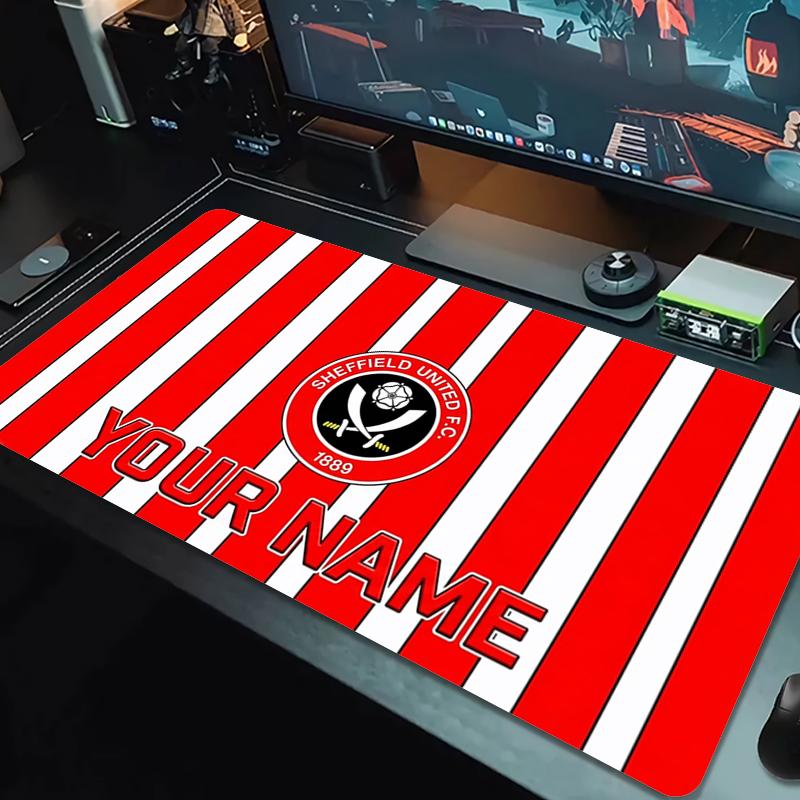 Custom Name Sheffield Fc Mouse Pad Large Gaming Table Cushion Nonslip Laptop Tablet Big Mousepad Xxl Mat Mini Pc Playmat With Lock Edge