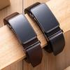 3,5 см Новый Роскошный Мужской Ремень Натуральная Коровья Кожа Автоматическая Пряжка Высококлассный Деловой Платье Ремень для Мужчин Готовый Склад Аксессуар из Натуральной Кожи