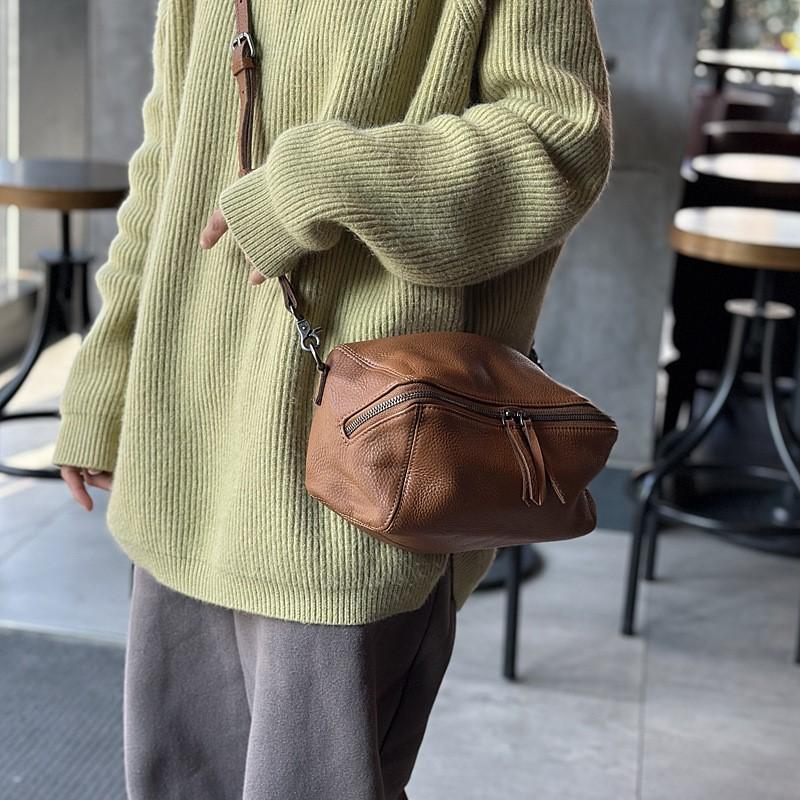 Легкая женская сумка через плечо из натуральной кожи для отдыха, универсальная сумка из мягкой воловьей кожи в стиле ретро