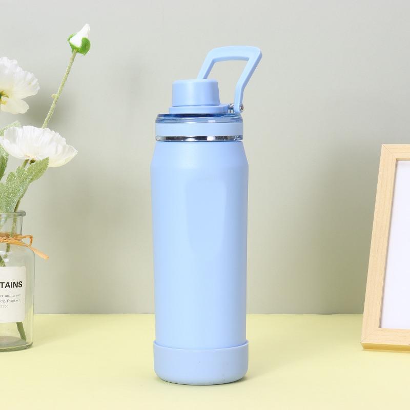 Insulated Cup Handheld Travel Mug with Silicone Cover Space Bottle Portable Outdoor Sports Water Bottle