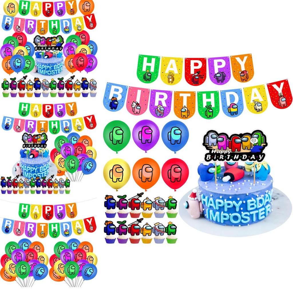 Воздушный Шар Торт Игра Топпер для Капкейков Баннер Украшение для Вечеринки по Случаю Дня Рождения