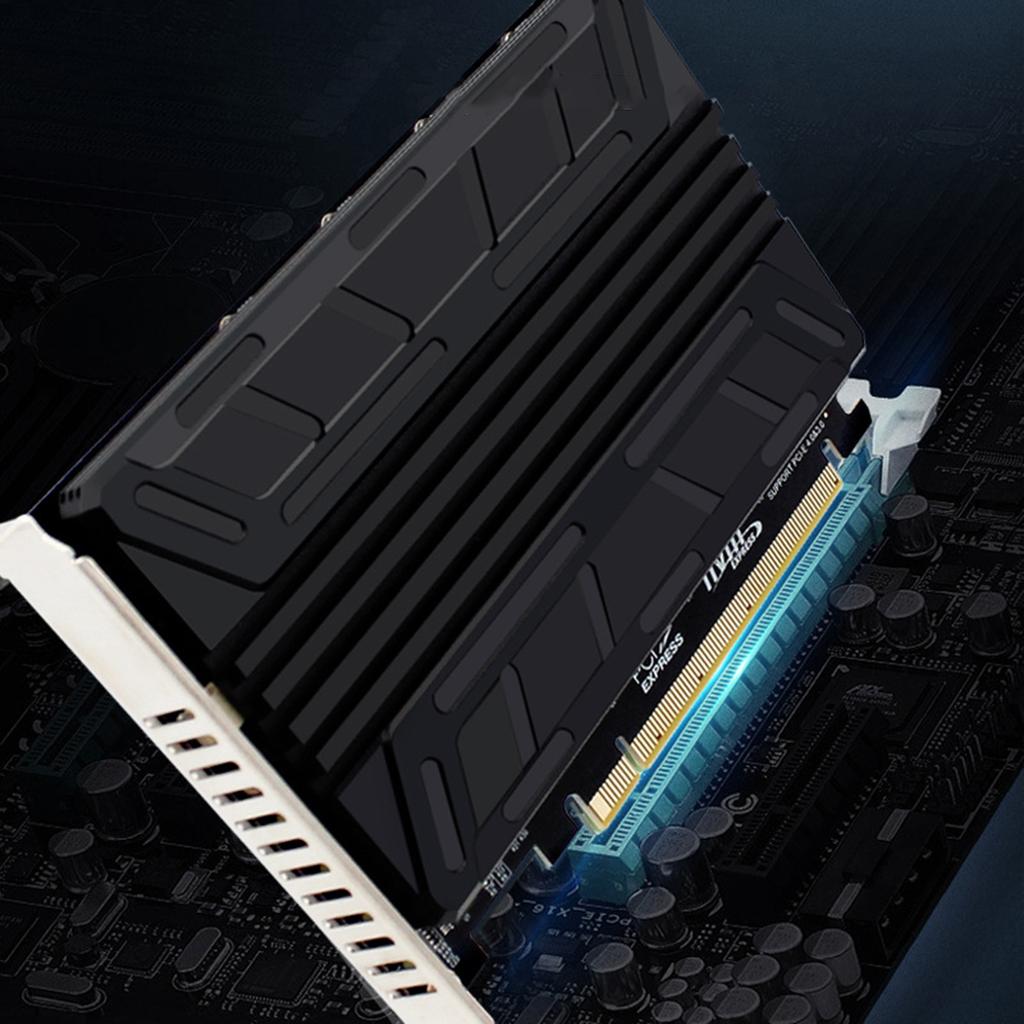 Алюминиевый радиатор NVME M2 M-KEY Плата расширения массива PCI-E X16 Поддержка 4 твердотельных накопителей NVME 2230/42/60/80 RAID 4x32 Гбит/с Fast-