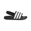 Adidas Adilette Estrap Slide I Черно-белые детские кроссовки Core-Black Cloud-White JR5328