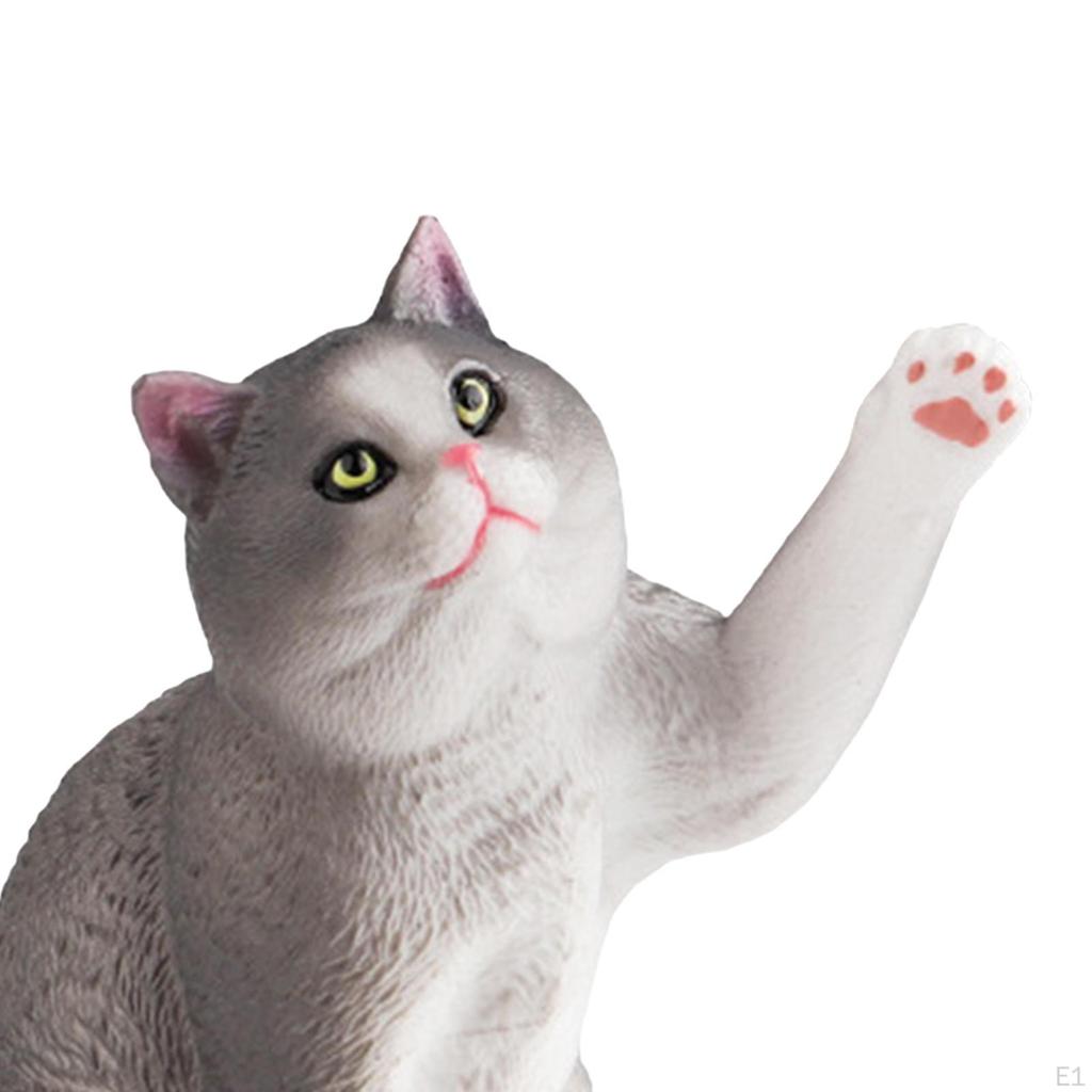 Реалистичная модель фигурки животного-кошки, игрушечная фигурка котенка, праздничные принадлежности, наука