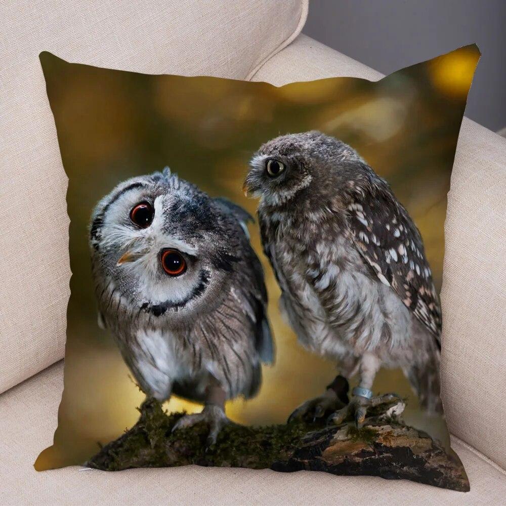 Наволочка с милыми животными, дикая сова, декоративная наволочка для дивана, домашняя детская комната