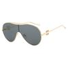 Oversized One-Piece Aviator Sunglasses, Metal Sunglasses Of The Same Style, Personalized Sunglasses.