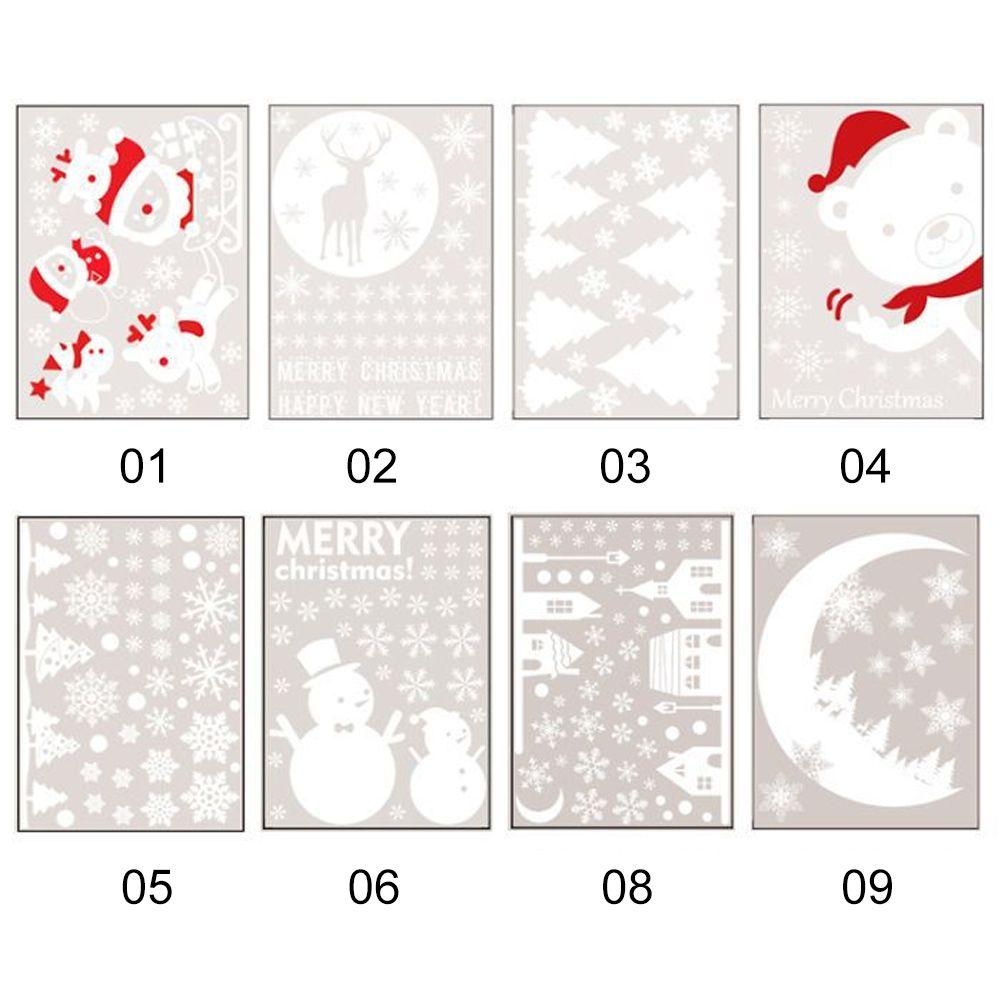Новогодние подарки в виде снеговика и снежинки Рождественские плакаты Веселое Рождество Декор для окон Наклейки на окна