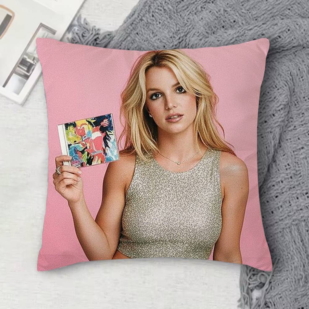 BBritney Spears Doublesided Printed Square Decorative Cushion Cover for Sofa Living Room Home Decor