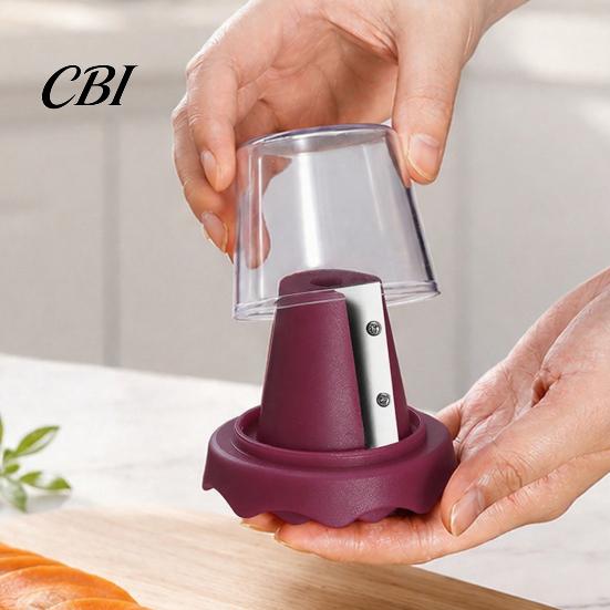 Vegetable Flower Curler Spiral Curler, Stainless Steel Blade Handheld Twister, Creative Cucumber Slicer Tool Rotatable Fruit Cutter for Carrots