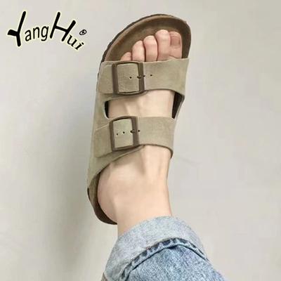 Женские тапочки с плоской подошвой и противоскользящим покрытием в стиле ретро 2024 года, новые модные повседневные пляжные простые однотонные современные сандалии большого размера на лето