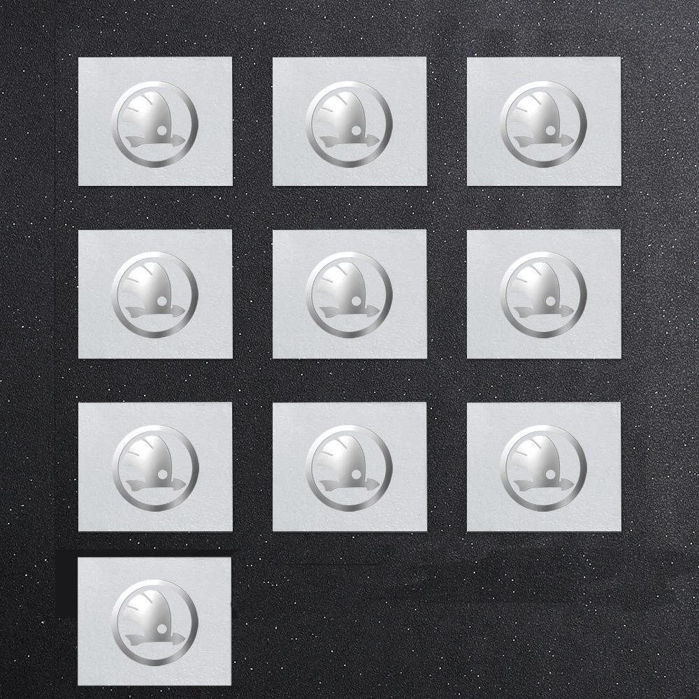 drxhs8 10/20pcs 3D Metal Car Interior Dekoration Stickers Badges Auto Styling For Skoda S Fabia Superb Octavia 2 A5 VII Scala Kamiq A7