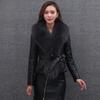 Women's Short Imitation Fox Fur Collar Fur Coat Winter Pu Leather Leather Jacket