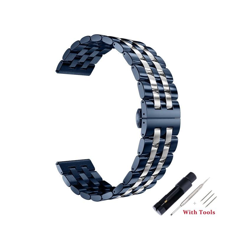 20mm 22mm Stainless Steel Watchband Metal Folding Watch Buckle Watch Band Strap Bracelet Watch Accessories with Tool
