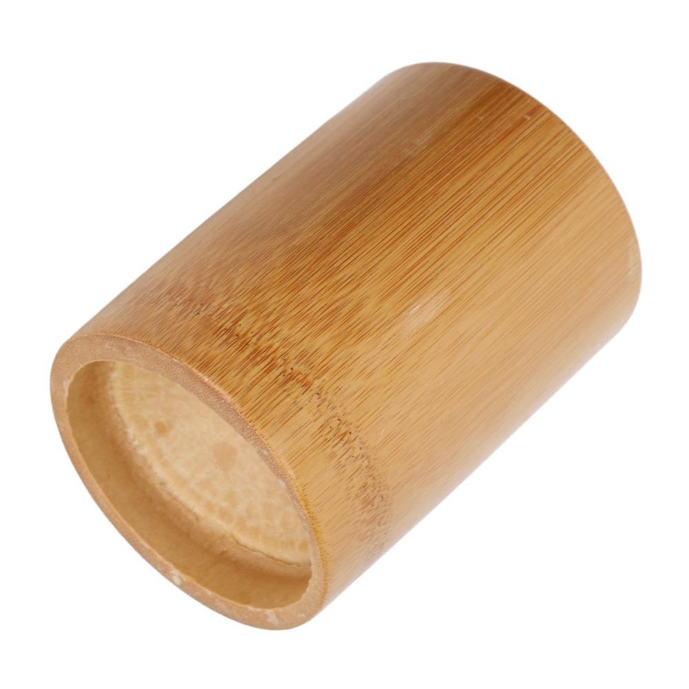 Cylinder Cylinder Bamboo Tool Holder  Bathroom Toothbrush Cosmetic Brush Organizing