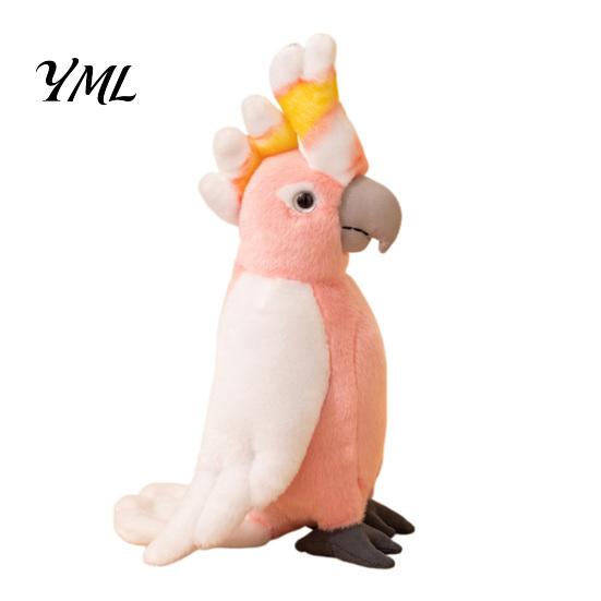 Fluffy Parrot Toy for Kids Cute Plush Toy, Soft Stuffed Animal Kids, Pink Realistic Polyester Bird Doll with Fabric Bedroom Decor And Home Decoration
