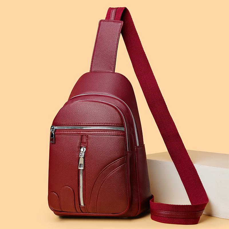 Нагрудная сумка женская сумка через плечо однотонная сумка через плечо большая вместимость многофункциональная сумка для мобильного телефона