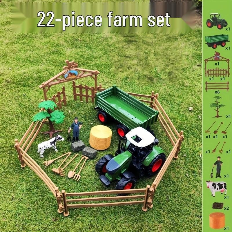 Детская игрушка-трактор-комбайн с дистанционным управлением - Развивающая инерционная модель для детей 3+