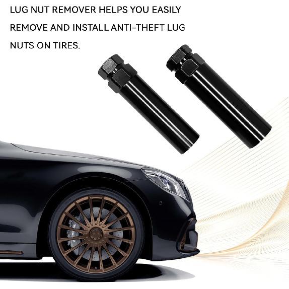 Large 6 Spline Lug Nut Socket Spline Lug Nut Key, Wheel Lock Key Fuel Rim Nuts Lock Removal For 6Spline Wheel Nuts And 21Mm 13/16 Inch & 22Mm 7/8