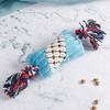 Plush Candy Dog Toy Interactive Chew Toy Rope Squeaky Stuffed Knot Puppy Tug of War Toy