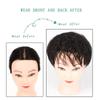 LUPU Natural Black Brown Synthetic Hair Pieces With Bangs Clip In Hair Extensions Hairpieces Heat Resistant Fiber For Women