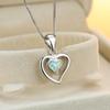 European and American Jewelry Double Heart Design Necklace Womens Design Sense Heart Shaped