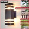 Modern Outdoor Up/Down Wall Lamp - Waterproof Entrance Light with Plastic Shell