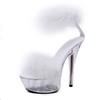 Model High Heels Stiletto Sexy Black Waterproof Table  High Super High Heel Fluffy Sandals Women's Summer