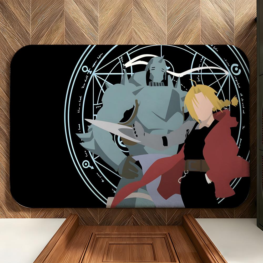 Anime F-FMA:B-b Floor Mat Soft Flannel Floor Mat Suitable for Entryways, Living Rooms, Bedrooms, and Bathrooms