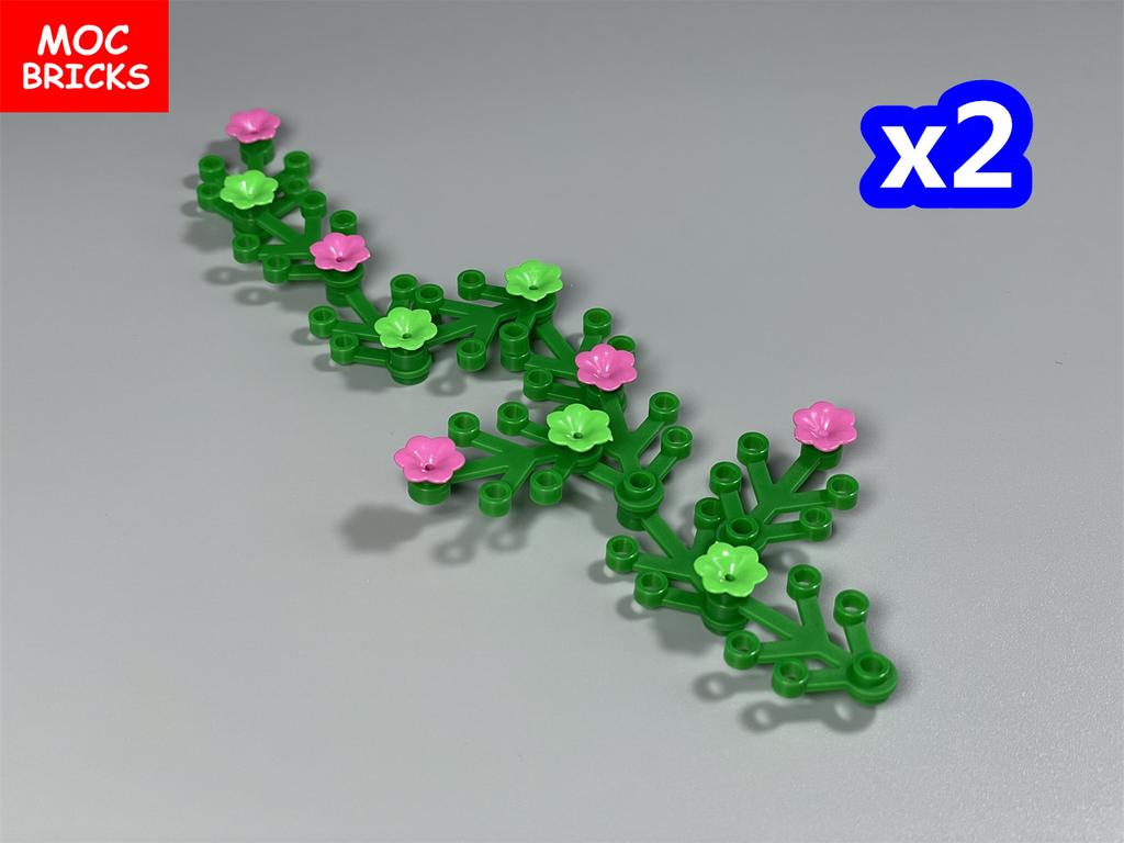 Конструктор MOC Цветок Ипомея Кусты Лиана Сделай сам Стена Дом Растение Сад Город Декор Собранные Частицы Фигурки Детские Игрушки