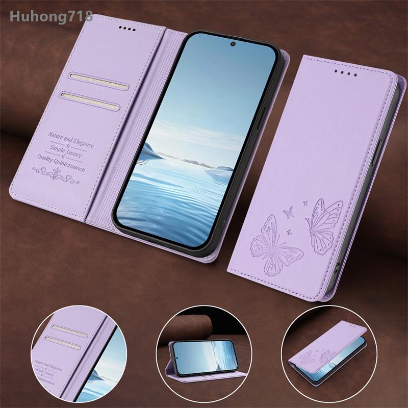 For TCL K23 K24 P10 T506D T509K T5094 T603DL T608DL Magnetic Flip Leather Case Coverage Shockproof Cover Wireless Charging Card Slot Holder