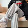 Women's Casual Winter Bundle Feet Pants Straight-leg Fleece-lined Thickened Sweatpants