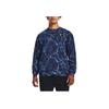 Under Armour Свитшот Project Rock Rival с принтом из флиса Crew, мужские свитшоты Midnight-Deep-Blue 1380119-410