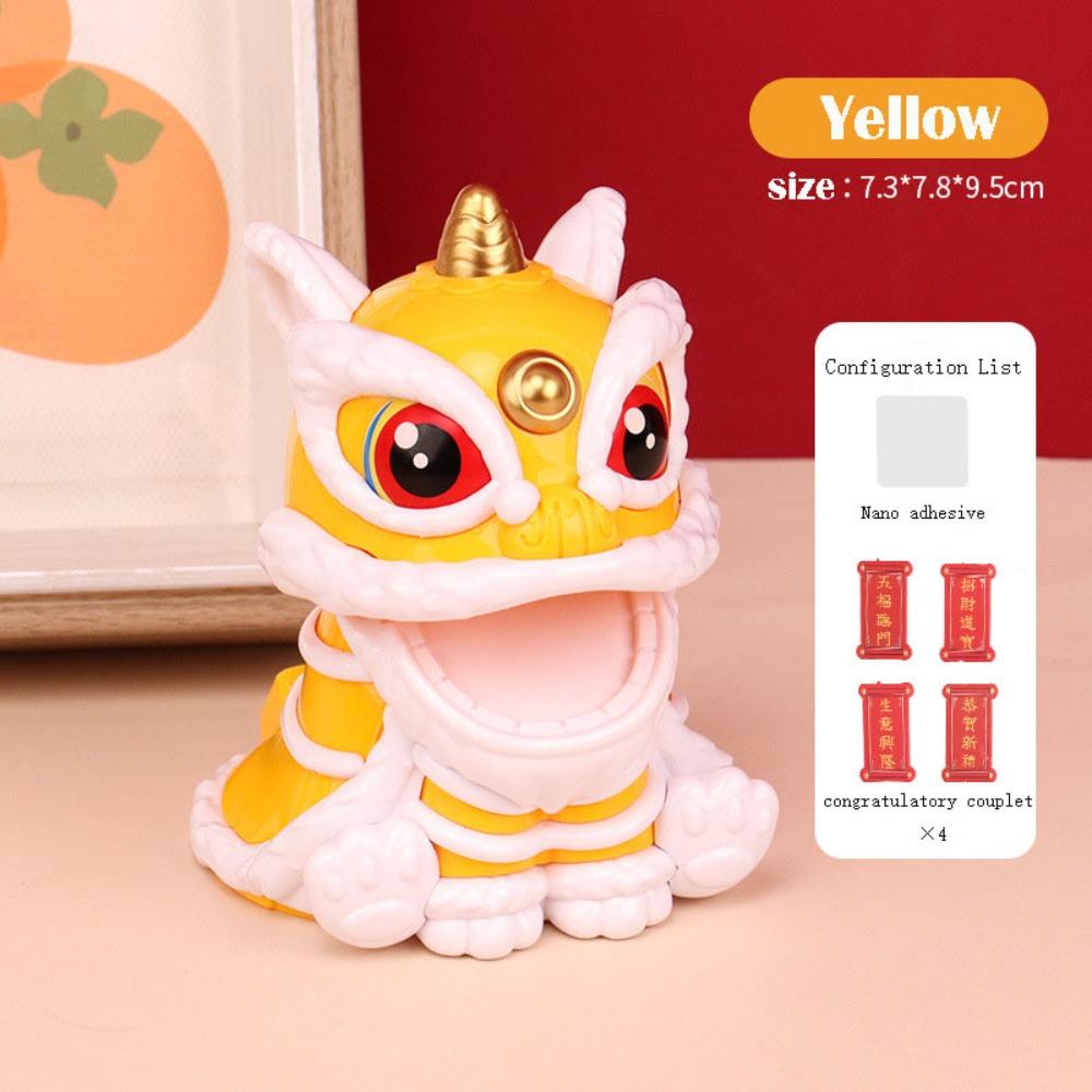ABS Mascot Lion Car Sculpture Fit Home Wealth Good Fortune Car Desktop Decor