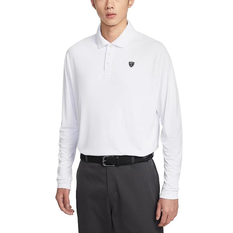 Nike Dri-Fit Quick-Drying Warm Sweat-Absorbing Solid Color Pullover Golf Shirt Men Tops IB0232-100