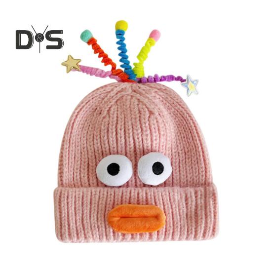 Мультяшная шерстяная шапка с выдвижными щупальцами, теплая вязаная шапочка для детей, реквизит для фотосъемки, головной убор для катания на лыжах, походов, термошапка для взрослых и подростков