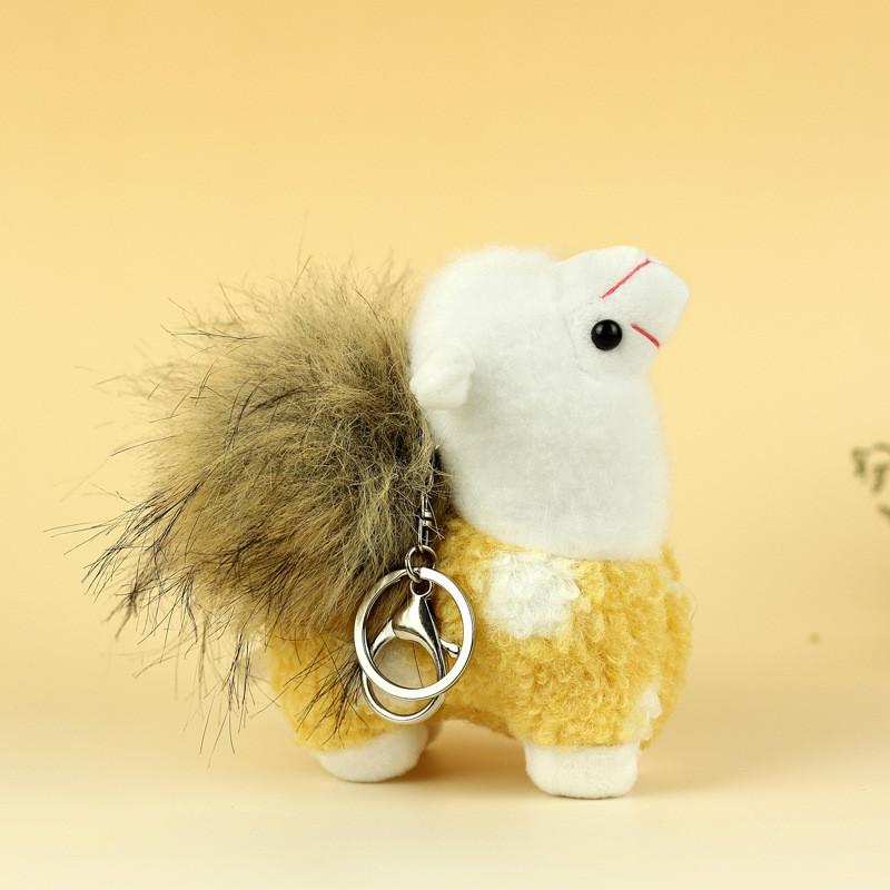 Alpaca Cartoon Plush Doll Collectors Animal Stuffed Toys Key Chain Pendant Bag