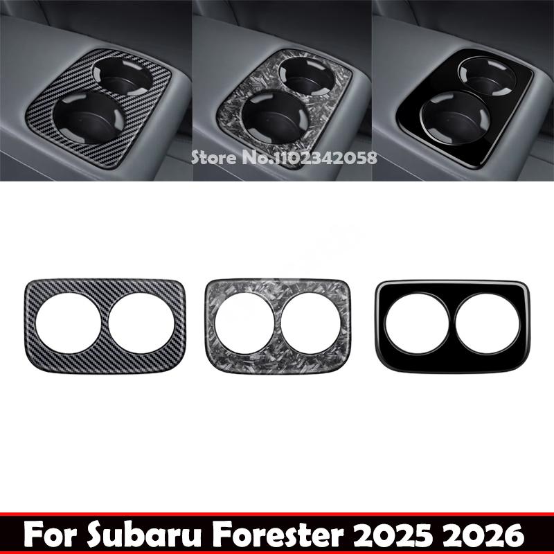 Для Subaru Forester 2024 2025 2026 ABS карбон Панель-наклейка на крышку подстаканника заднего ряда центральной консоли салона