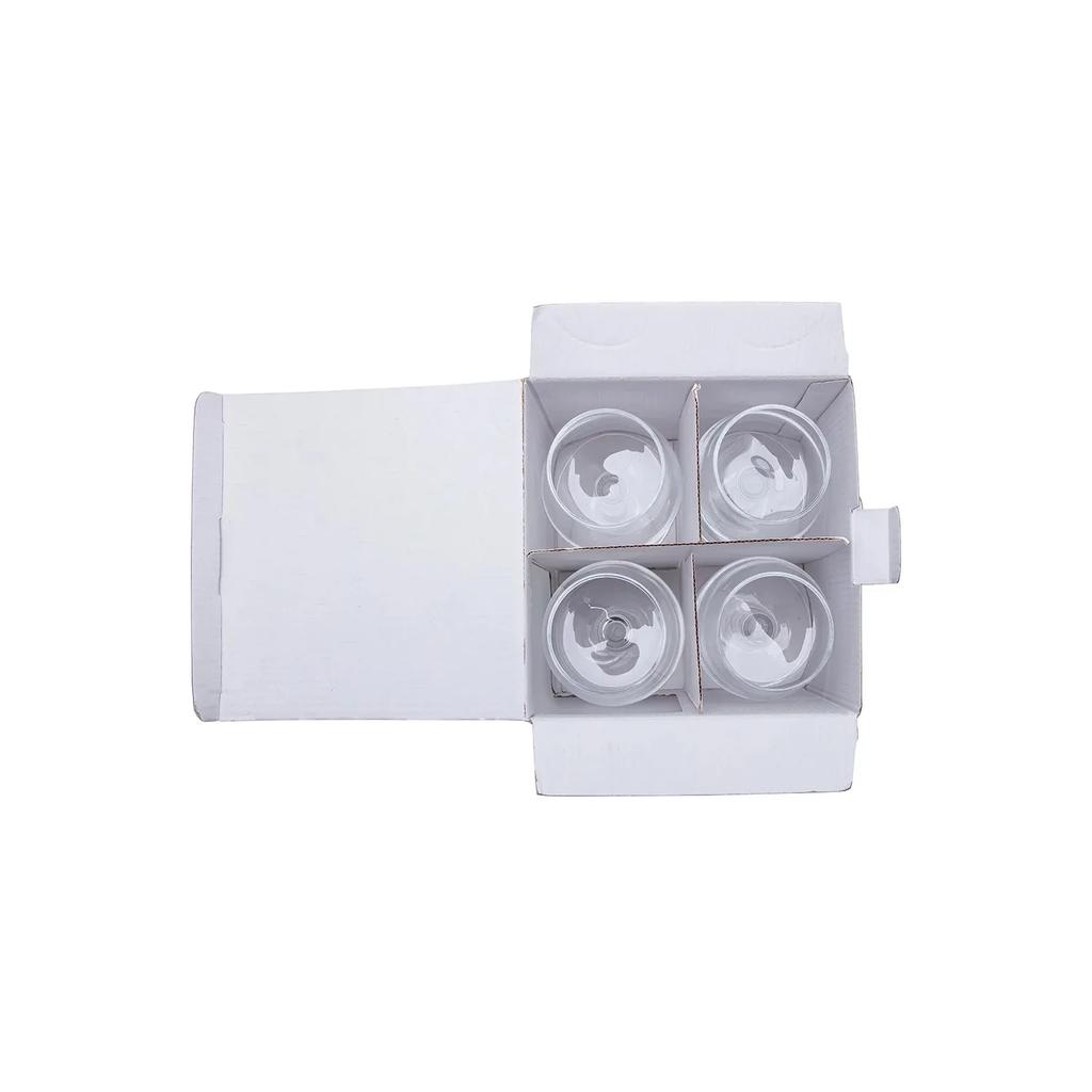 Clear Flared Red Wine Glass with Stem 17 ounce, 4 Pack