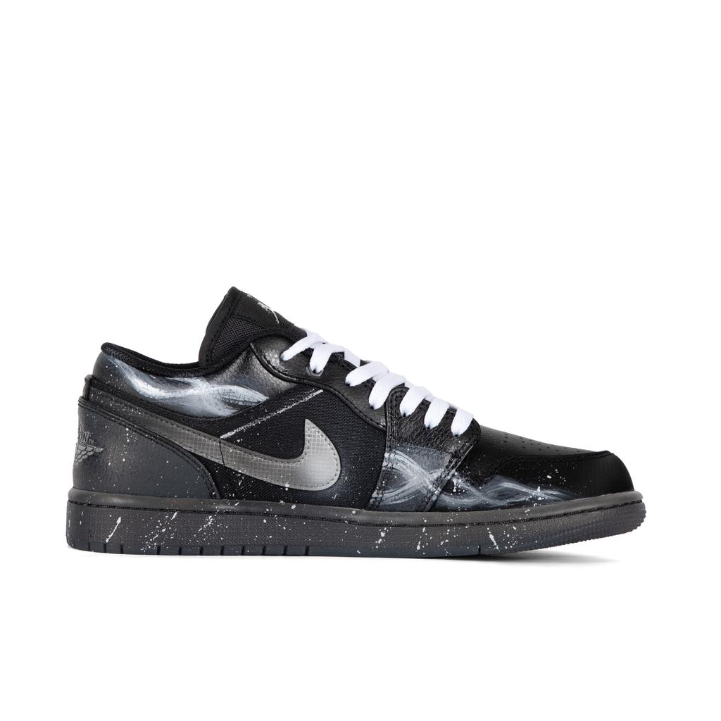 Jordan Air Jordan 1 Low Винтажные Баскетбольные Кроссовки Унисекс Черные HV5968-001(Команда186-)