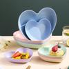 Nordic Heart Shaped Plate – Creative Small Dish for Couples, Perfect for Vegetables, Desserts, Fruits, or Cakes – Plastic Tableware.