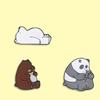 Grizzly Panda Polar Bear Enamel Pin Cute Animal Badge Brooch Backpack Clothes Lapel Pin Kawaii Jewelry Gift for Friends