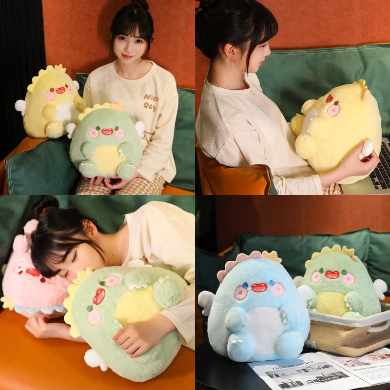 Милая плюшевая игрушка-подушка Ангел Динозавр для детей, набивка ПП-хлопком, мягкая ткань, идеальный подарок на день рождения, 30*26см