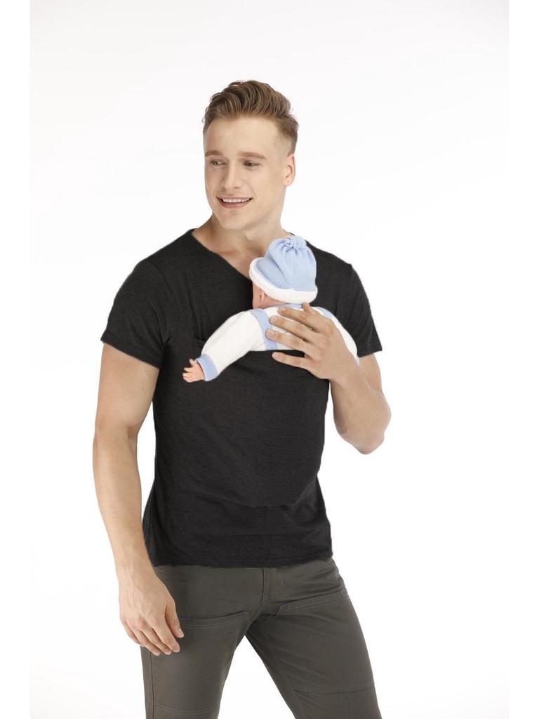 Kangaroo Mom & Dad Multifunctional Nursing Pullover Casual Round Neck T-shirt